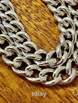 Antique Pocket watch Victorian solid silver Sliding double albert chain + Fob