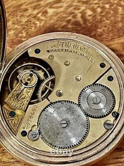 Antique Pocket watch Waltham 7 jewels 10ct gold filled Dennison case