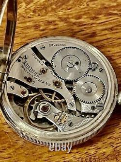 Antique Pocket watch Waltham Mass 17 jewels solid silver Dennison case 1902