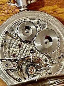 Antique Pocket watch Waltham Vanguard 19 jewels solid silver case