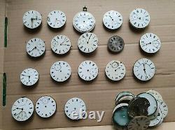 Antique Pocket watch movements and parts watchmakers joblot wholesale