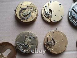 Antique Pocket watch movements and parts watchmakers joblot wholesale