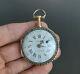 Antique Quarter Repeater Gold Fusee Spinde Watch Ageron A Paris Enamel & Diamond