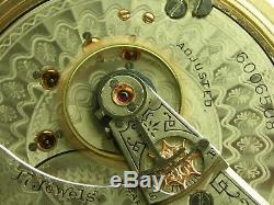 Antique RARE 18s Waltham Santa Fe Route 17 ruby jewel pocket watch. 1894