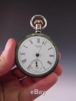 Antique Railroad Train Conductor Pocket Watch, American Waltham Watch Co