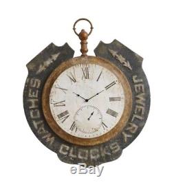 Antique Replica Jewelry Pocket Watch & Clock Historic Wall Advertising Old Style