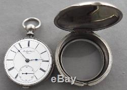 Antique Rockford 18 Size Keywind Pocket Watch, Scarce Fahy's Pair Case