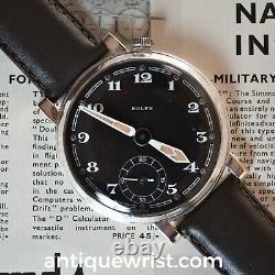 Antique Rolex Marconi military pilots watch for drivers vintage mens chronometer