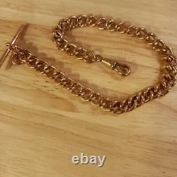Antique Rose Rolled Gold Graduated Pocket watch chain 1890s