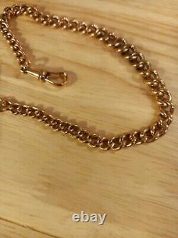 Antique Rose Rolled Gold Pocket watch chain 1890s