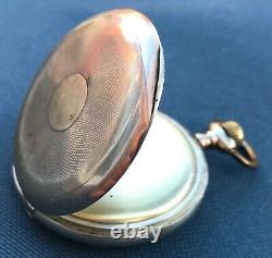 Antique SOLID 800 SILVER Pocket Watch ca1920 High Grade 15 Jewels Swiss Made