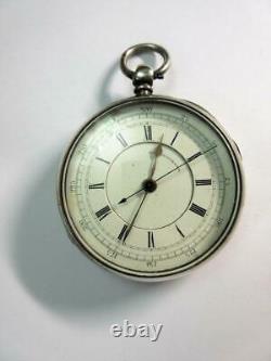 Antique SOLID SILVER CASED'Centre Seconds Chronograph' POCKET WATCH c1882