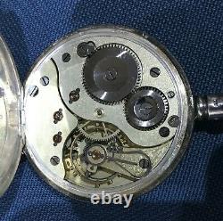 Antique SOLID SILVER Pocket Watch 1910 High Grade 15 Jewels Swiss Made