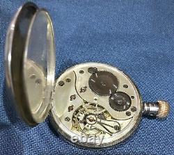 Antique SOLID SILVER Pocket Watch 1910 High Grade 15 Jewels Swiss Made