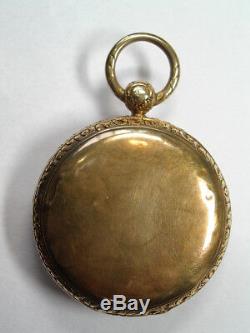 Antique S. I. Tobias 18k Gold Fancy Dial Lever Fusee Pocket Watch PW-38