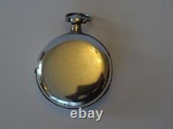 Antique Scottish Silver Pair Case Pocket Watch, Laurencekirk, Silver & Gold Dial