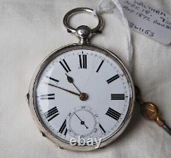 Antique Silver American Waltham 7 Jewel. Pocket Watch. Size 18. 1883. Running