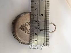 Antique Silver Chronograph Key Wind Pocket Watch 1879 Doctors Watch