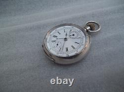 Antique Silver Chronograph Pocket Watch