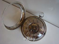 Antique Silver Dutch Verge Fusee Pocket Watch/Date & Chatelaine Amsterdam 1700