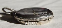 Antique Silver Early A. W. Co. Waltham 7 Jewel. Pocket Watch. Size 14. 1876