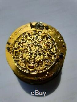 Antique Silver French Single Hand Oignon Pocket Watch circa 1680