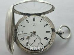 Antique Silver Full Hunter Rotherhams London English Lever Pocket Watch c. 1900