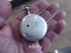 Antique Silver Fusee Gents Pocket Watch Dates C1876