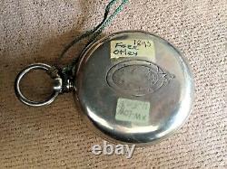 Antique Silver Fusee Key Wind Pocket Watch Foster Of Otley Estate Lot Working