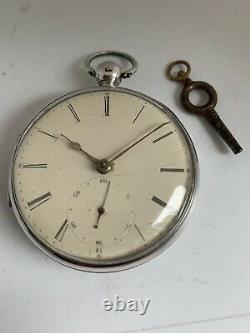 Antique Silver Fusee Pocket Watch WilliamWilliams Liverpool Windows Chester 1852