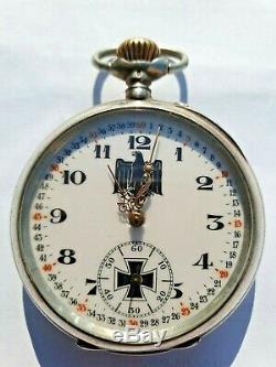 Antique Silver German WW2 Glashutte System Pocket Watch