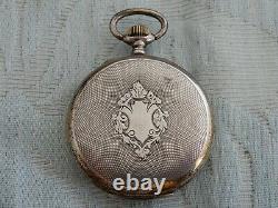 Antique Silver Helios Open Faced Gent's Pocket watch, Spain, Madrid retailed