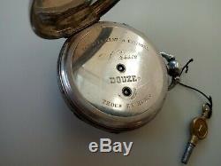 Antique Silver Pocket Watch Key Wind-1/4repetition Repeater-1800's-working-swiss