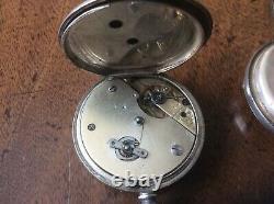 Antique Silver Victorian Fusee Pocket Watch. Plus 1