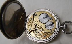 Antique Silver Waltham Ensign 7J. Pocket Watch. Size 14. 1902. Fully Working