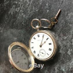 Antique Silver Waltham Pocket Watch 1883 Am. W. Co. 18s 17j Openface