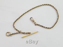 Antique Simmons 14k Solid Yellow Gold Pocket Watch Chain 5435