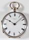 Antique Small Silver English Fusee Lever Pocket Watch Calderwood, London C. 1876