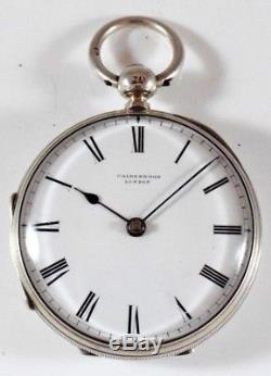 Antique Small Silver English Fusee Lever Pocket Watch Calderwood, London c. 1876