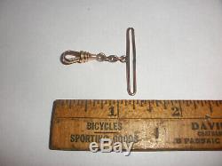Antique Solid 10k Yellow Gold Swivel Clasp With Bar For Your Pocket Watch Chain