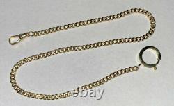 Antique Solid 14K Gold Victorian 14 Pocket Watch Chain 16.4 Grams SHIPS FREE