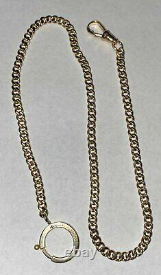 Antique Solid 14K Gold Victorian 14 Pocket Watch Chain 16.4 Grams SHIPS FREE