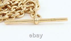 Antique Solid 18Ct Gold Double Albert Watch Chain / Necklace 61grams