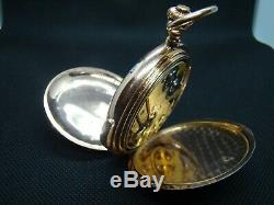 Antique Solid 18K Gold Full Hunter Minute Repeater Pocket Watch Ca1910