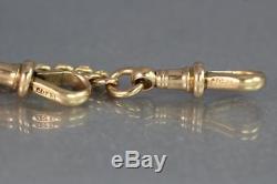 Antique Solid 9Ct Gold Graduated Double Albert Watch Chain / Necklace 44.5g