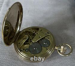 Antique Solid 9ct Gold Hallmarked Benson Half Hunter Pocket Watch. Original Box
