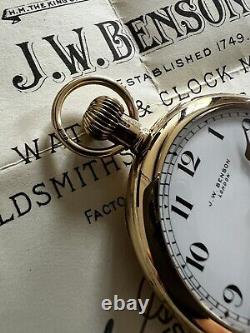 Antique Solid Gold JW Benson Pocket Watch