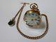 Antique Solid Gold Pocket Watch, Albert Chain & Fob Excellent Condition In Gwo