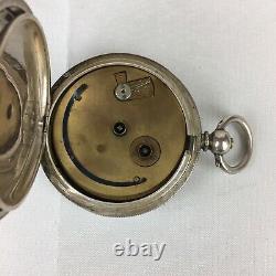 Antique Solid Silver Cased H Samuel Pocket Watch A/F 4cm Face Diameter