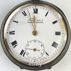 Antique Solid Silver Cased Pocket Watch Freemans Non Magnetic 4.5cm 1925
